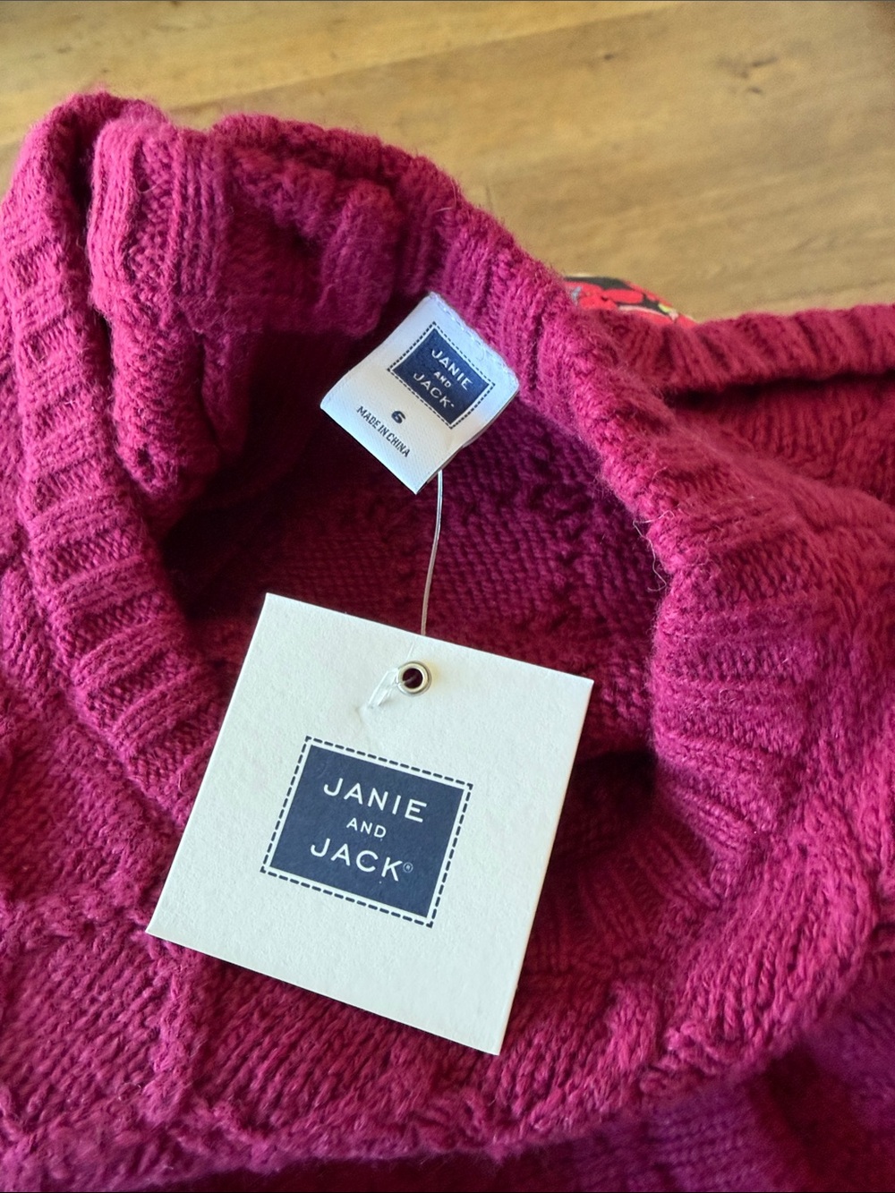 Janie and Jack Magenta Knit Bow Dress size 6 NWT - Picture 4 of 6